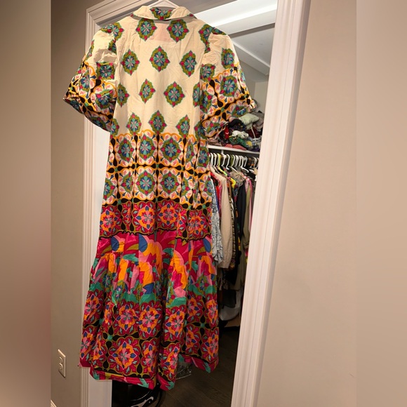 Anthropologie Mixed Print Buttondown Maxi Dress - Picture 5 of 6